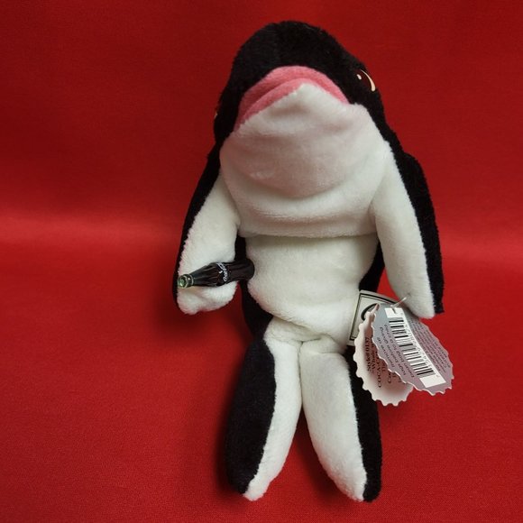 Coca Cola Whale With Coke Bottle Bean Bag Plush Stuff Toy 1997 - Picture 2 of 13